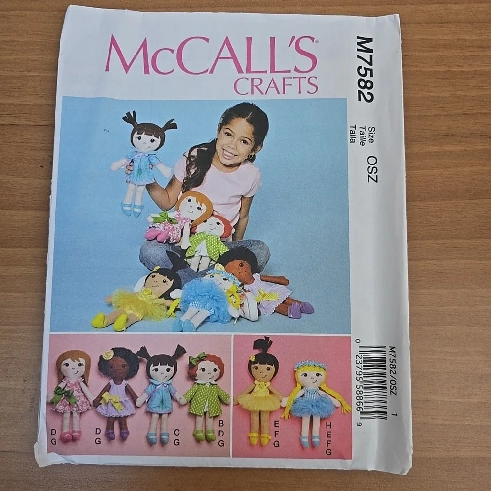VOGUE Doll‎ Collection & McCalls Crafts Doll & Plush Sewing Patterns Bundle of 3